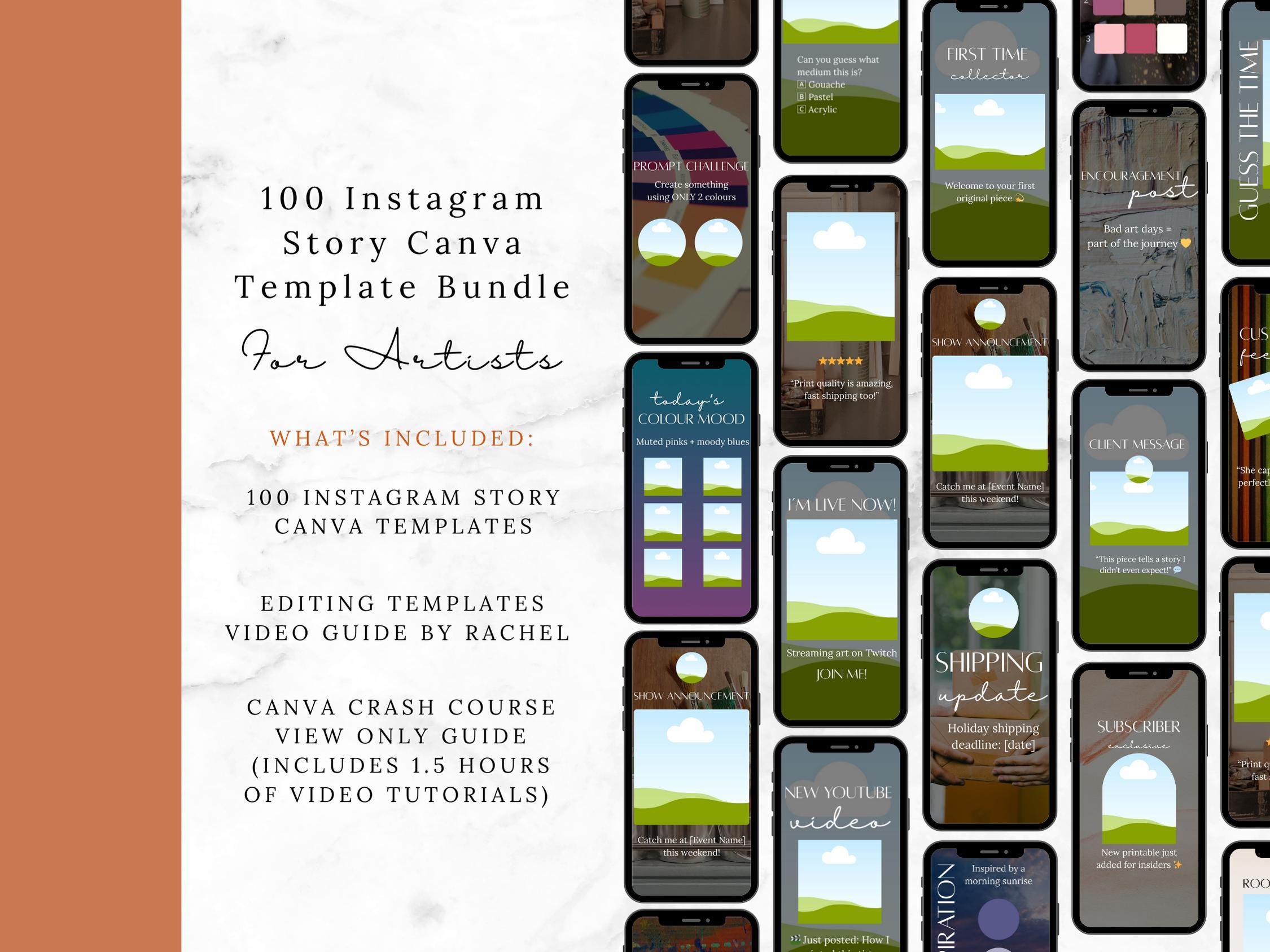 100 Editable Instagram Story Templates for Artists | Canva Social Media ...