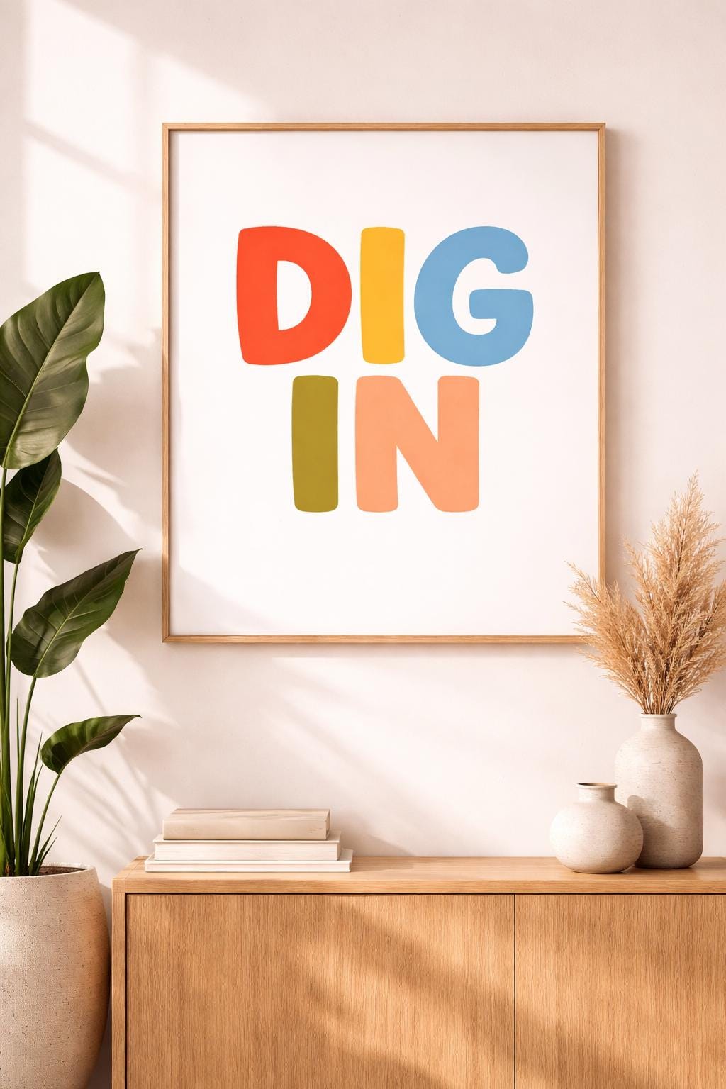 Dig in Wall Art | Colorful Typography Kitchen Print (digital Download ...
