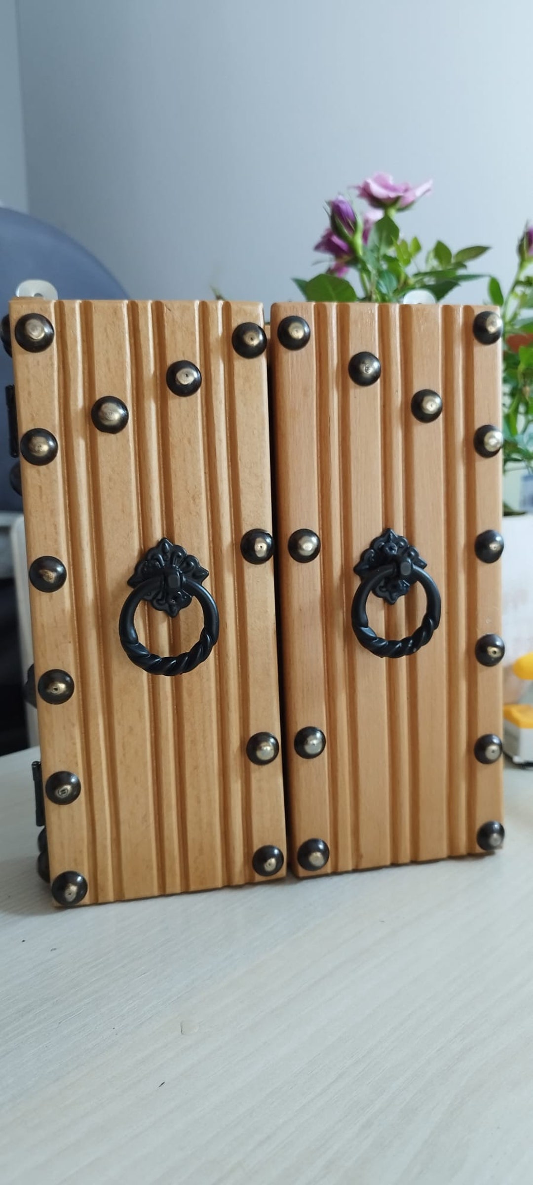 Wooden Key Box Wall Mounted Key Key Holder Box Key Etsy