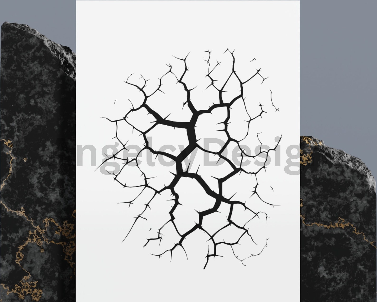 Cracked Wall SVG Designs, Crack Logo, Cracks Vector, Crack Prank PNG ...