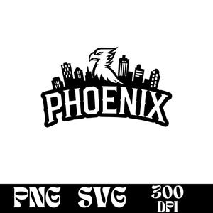 Conception Phoenix Skyline SVG, logo Phoenix, vecteur Phoenix Skyline, Skyline PNG, lot de villes du monde, Clipart urbain