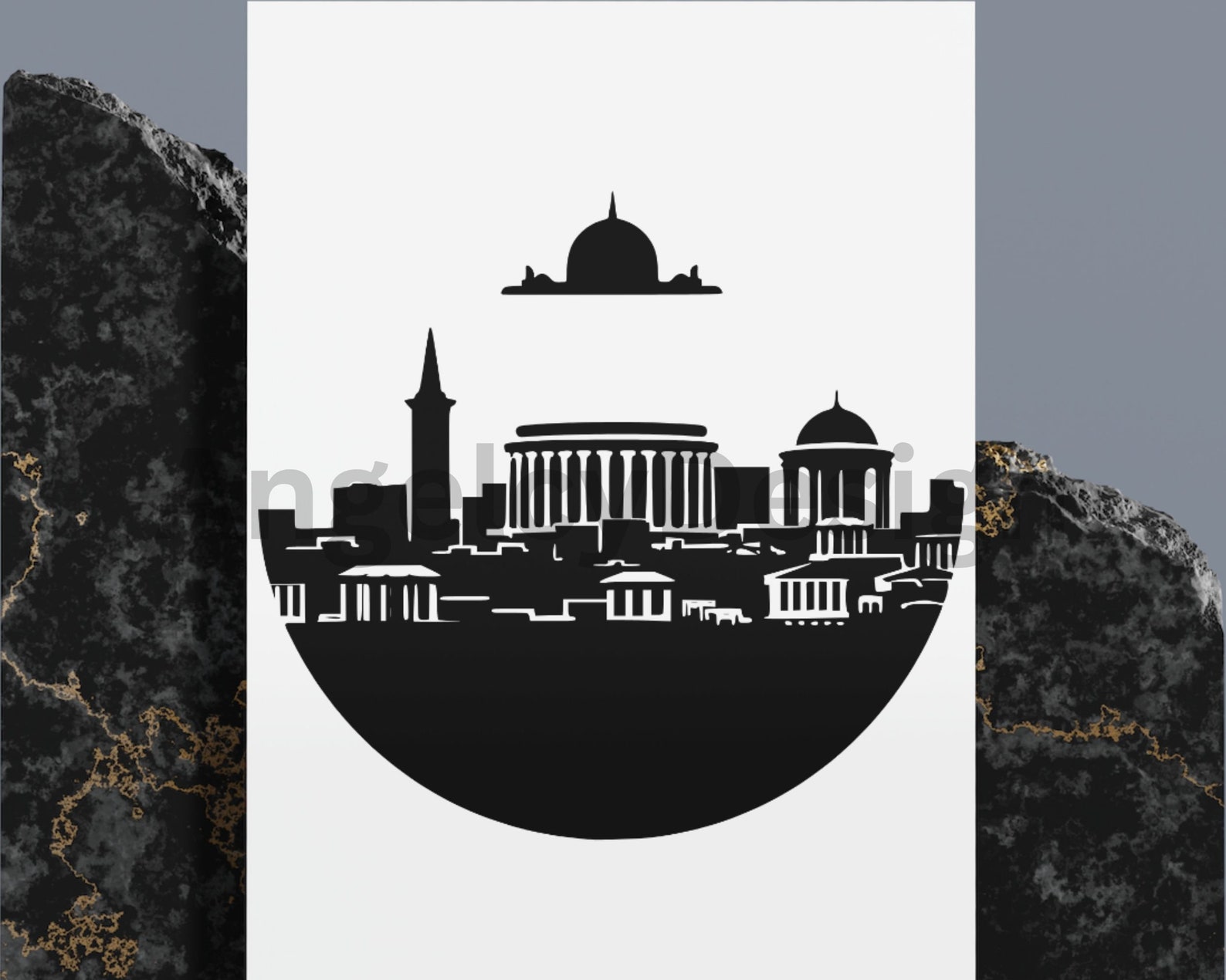 Athens Skyline SVG Designs, Athens Logo, Athens Skyline Vector, Skyline ...
