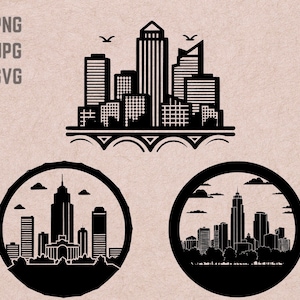Houston Skyline SVG designs, Houston logo, Houston Skyline vector, Skyline PNG, World Cities bundle, Urban Clipart