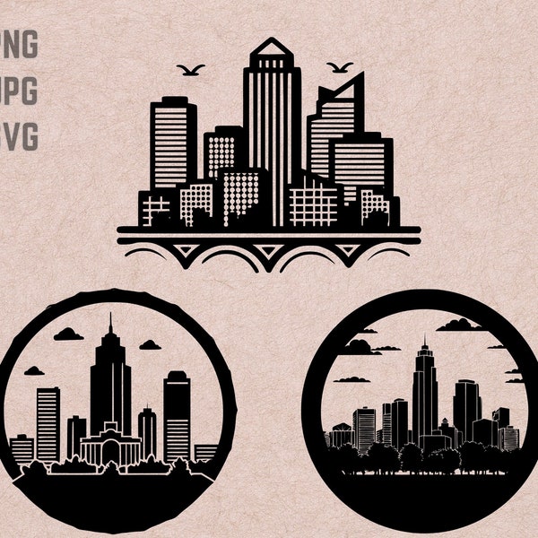 Houston Skyline SVG designs, Houston logo, Houston Skyline vector, Skyline PNG, World Cities bundle, Urban Clipart