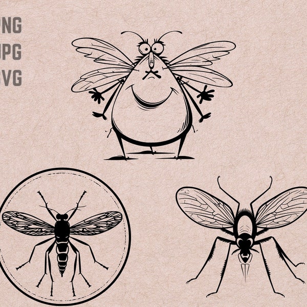Mosquito SVG designs, Mosquito logo, Big Mosquito vector, Mosquitoes PNG, Insect bundle, Bug Clipart