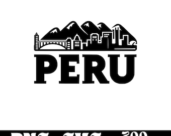 Peru SVG design, Peru logo, Peru vector, Peru PNG, Peru Skyline, Peru Clipart