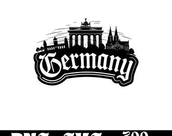 Deutschland SVG Design, Deutschland Logo, Deutschland Skyline Vektor, Deutschland PNG, Deutschland Silhouette
