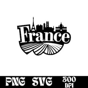 Conception France SVG, logo France, vecteur France Skyline, France PNG, France Silhouette, Clipart Tour Eiffel
