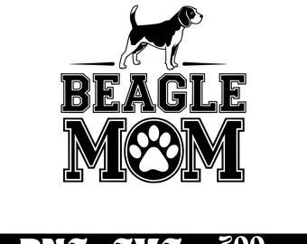 Beagle Mom SVG design, dog logo, dog lover vector, funny dog PNG, dog breed clipart, pet silhouette ,T-shirt Printable