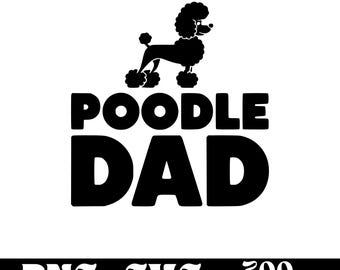 Poodle Dad SVG design, dog logo, dog lover vector, funny dog PNG, dog breed clipart, pet silhouette ,T-shirt Printable