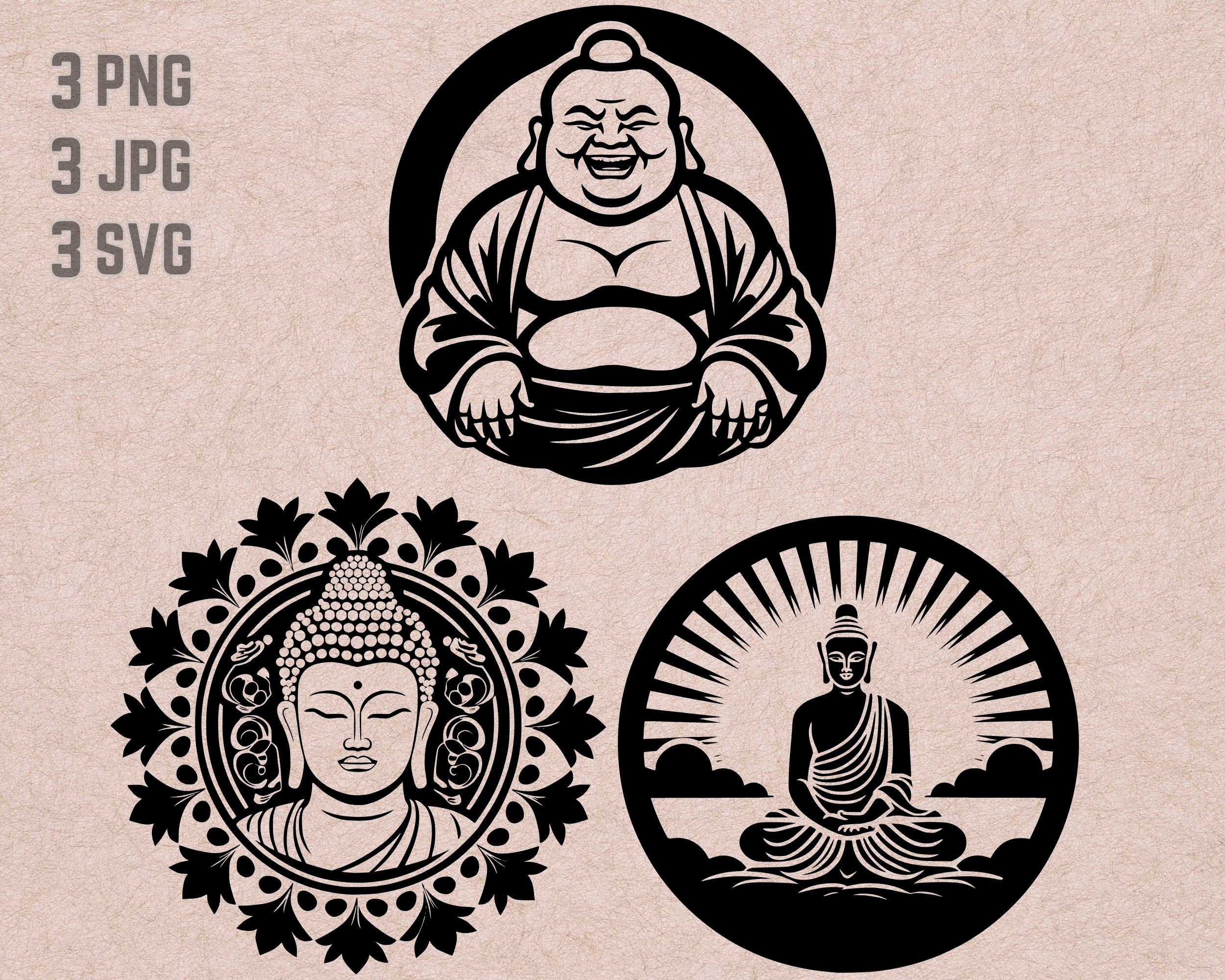 Buddha SVG Designs, Buddha Logo, Laughing Buddha Vector, Zen PNG