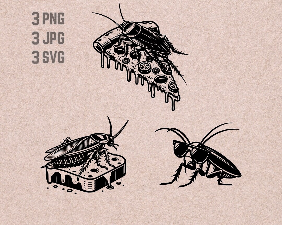 Cockroach SVG Designs, Cockroach Logo, Insect Vector, Pests PNG, Roach ...