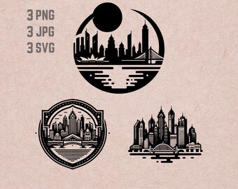 Mumbai Skyline SVG designs, Mumbai logo, Mumbai Skyline vector, Skyline PNG, India Clipart, World Cities bundle, Urban Clipart
