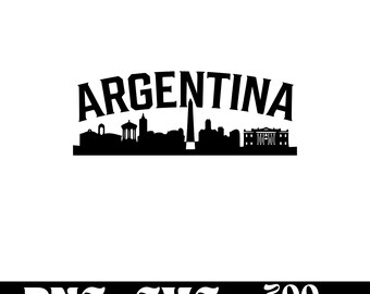 Diseño SVG de Argentina, logotipo de Argentina, vector del horizonte de Argentina, PNG del horizonte, silueta de Argentina