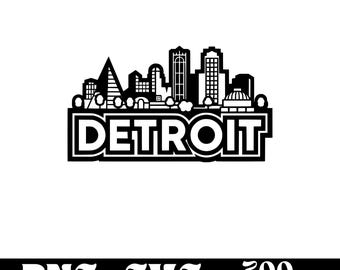 Detroit Skyline SVG-Design, Detroit Logo, Detroit Skyline Vektor, Skyline PNG, Städte der Welt bündeln, Urban Clipart