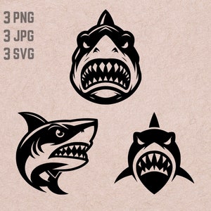 Haai svg ontwerpen, Shark logo vector, Shark Teeth PNG, Sea Creature bundel clipart, Predator JPG, Scary Shark vector, Ocean png