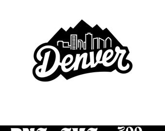 Denver Skyline SVG design, Denver logo, Denver Skyline vector, Skyline PNG, World Cities bundle, Urban Clipart