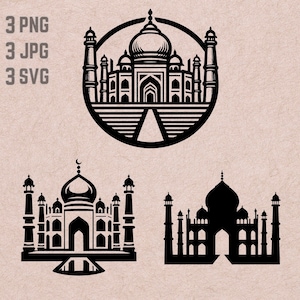 Taj Mahal SVG-Designs, Taj Mahal-Logo, hinduistischer Vektor, Agra png, berühmte Architektur bündeln, Taj Mahal Clipart