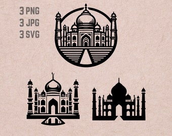 Taj Mahal SVG designs, Taj Mahal logo, Hindu vector, Agra png, Famous Architecture bundle, Taj Mahal Clipart