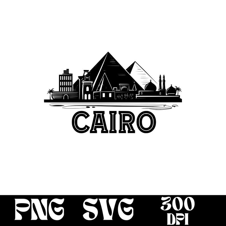 Cairo SVG Designs, Cairo Logo, Pyramids Vector, Pharaohs Png, Cairo ...