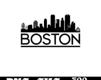 Boston Skyline SVG design, Boston logo, Boston Skyline vector, Skyline PNG, Boston Silhouette, Urban Clipart