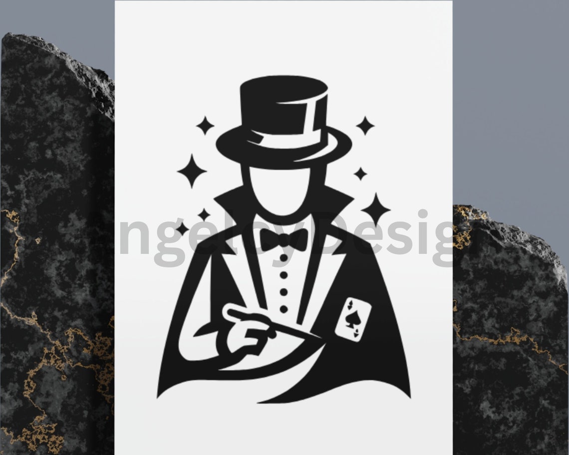 Magician SVG Designs, Magic Logo, Bunny in a Hat Vector, Magic Wand PNG ...