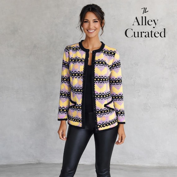 Christian Lacroix, Bazar de Christian Lacroix Womens Vintage Multicoloured Jacket UK 10 US 6 EU 38