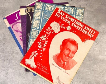 Vintage Sheet Music - Set of Nine