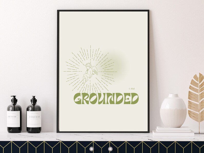 I Am Grounded Affirmation Printable Poster Motivational - Etsy