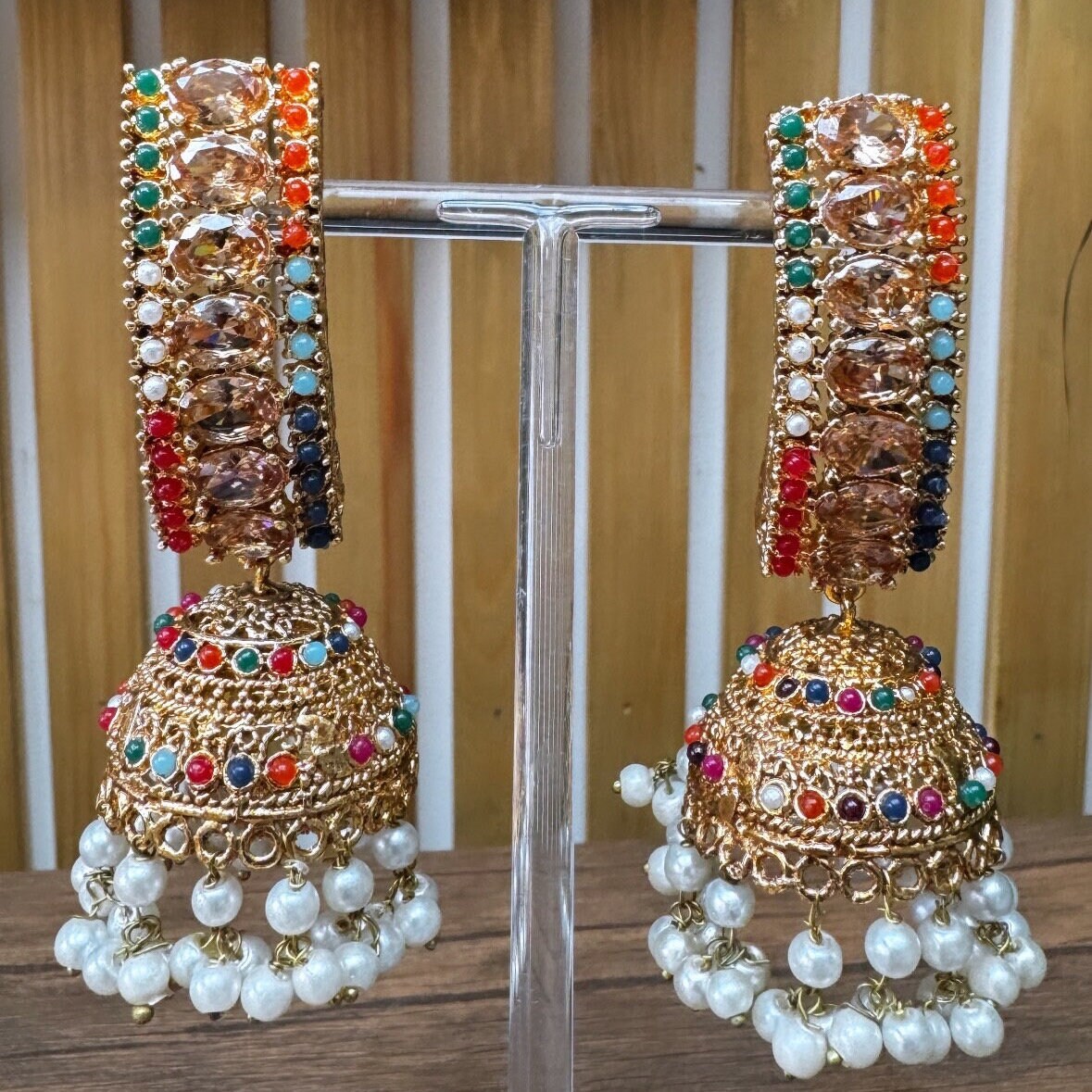 Jhumka Style necklace and earring set