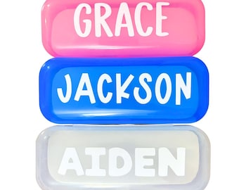 Personalized Glasses Case with Name: Eyewear Protection, Hard Plastic Sunglasses Case