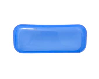 Blue Hard Plastic Glasses Case: Protective Eyewear, Snap Closure