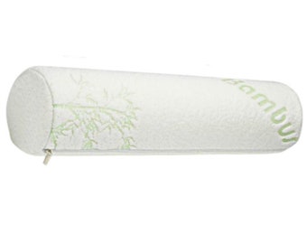 Memory Foam Cylinder Pillow, (18.5” x 6”) Support Pillow for Stress Relief