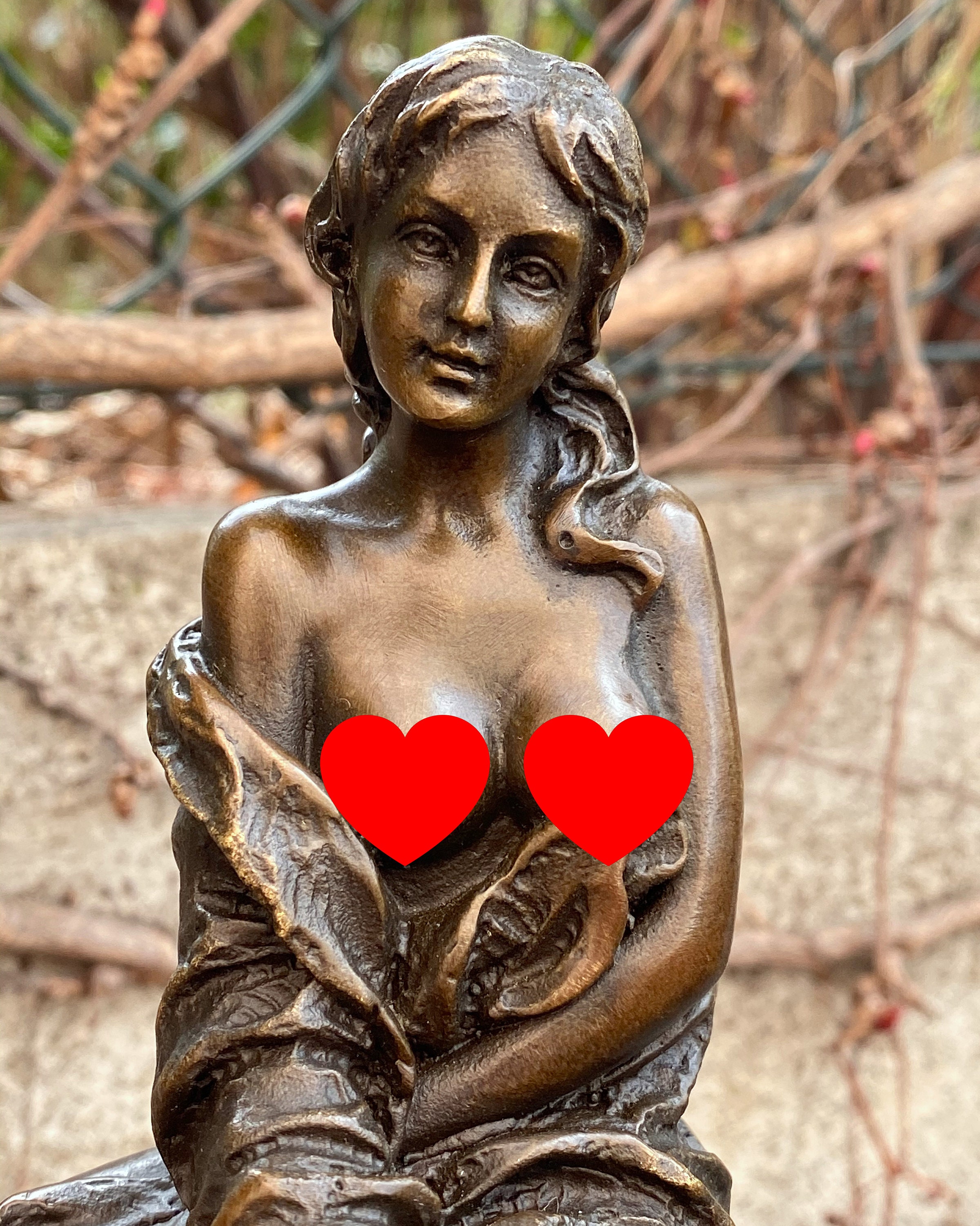 Luxury Bronze Statue of Girl With Apple on Bar Chair Sculpture