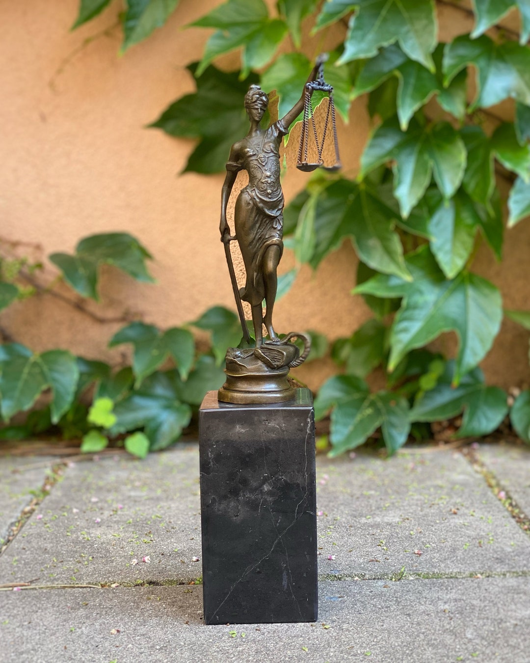 Luxury Bronze Statue of a Lady Justice Decoration Modern Art Etsy