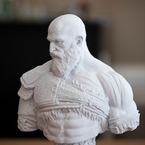 Kratos / 3D Printed Bust/ God Of War / Ragnarok