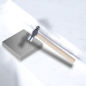 Steel Jewelry Stamping Anvil & Hammer Set – Crafting Block Tool for Metal, Leather, DIY Jewelry Making