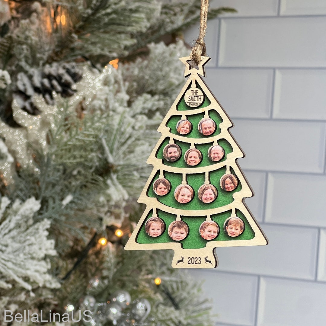 Custom Family Photo Ornament Christmas Tree Ornament Family Etsy