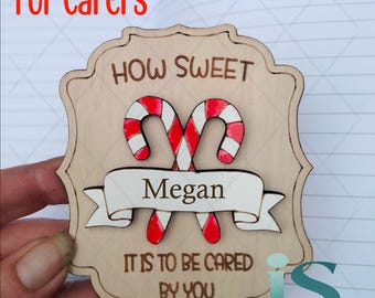 Verzorger kerstornament SVG, snoepgoed cadeaulabel (digitale download)