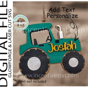 Enfeite de trator de fazenda rústico – Download digital SVG personalizado para Cricut e corte a laser – Presente de fazenda para decoração de porta de carro de fazendeiro