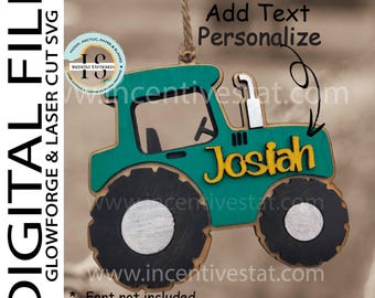 Rustiek boerderijtractor ornament SVG: lasergesneden boerderijdecor (digitale download)