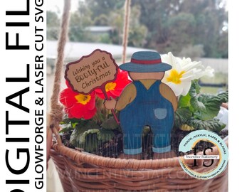 Grappige kerstplantenlabels SVG-bundel: Sarcastische tuinpaaltjes (digitale download)