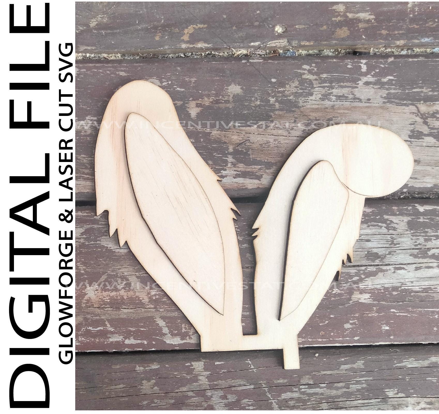 Bunny Ears SVG Door Corner: Easter Rabbit Laser Cut File (digital File ...