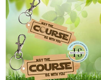 Golfsleutelhanger SVG: grappig op Star Wars geïnspireerd cadeau (digitaal bestand)