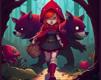 Annie League Of Legends Poster Art | Red Riding Hood | Wall Decor | League of Legends | Gaming Gift | Wall Art | Digital File