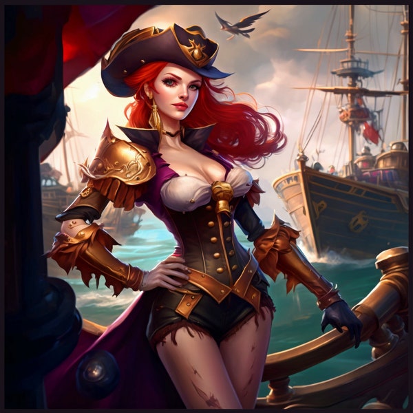 Miss Fortune | League Of Legends Poster Art | Wall Decor | League of Legends | Gaming Gift | Wall Art | Digital File