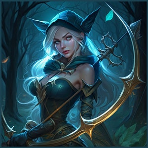 Ashe | Sherwood Forest | League Of Legends | Poster Art | Wall Decor | Gaming Gift | Wall Art | Digital File