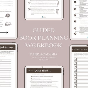 Dark Academia Planning Your Fiction Book | Book Writing Planner | Novel Planner | Author’s Interactive Workbook | Printable A4 PDF Booklet