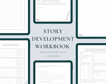 Story Development Workbook | Book Writing Planner | Novel Planner | Author’s Interactive Workbook | Printable A4 PDF