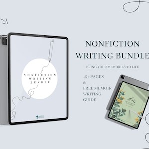 Nonfiction Writing Bundle | Nonfiction Book Guide | Memoir Writing Planner | Memoir Workbook | Author’s Memoir | Printable A4 PDF